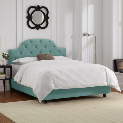 Naomi Velvet Caribbean Tufted Kids Full Bed - living-essentials