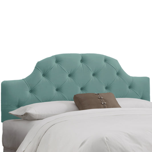Kaylee Velvet Caribbean Queen Tufted Headboard - living-essentials
