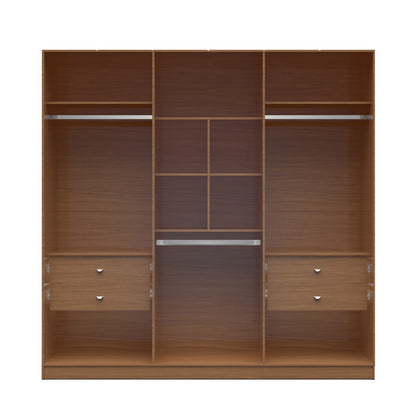Eldridge 2.0 - 91" 3 Sectional Wardrobe with 4 Drawers and 6 Doors - living-essentials