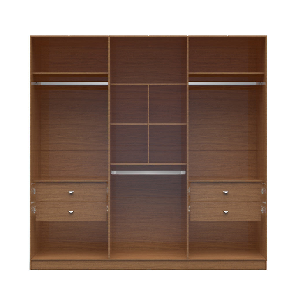 Eldridge 2.0 - 91" 3 Sectional Wardrobe with 4 Drawers and 6 Doors - living-essentials