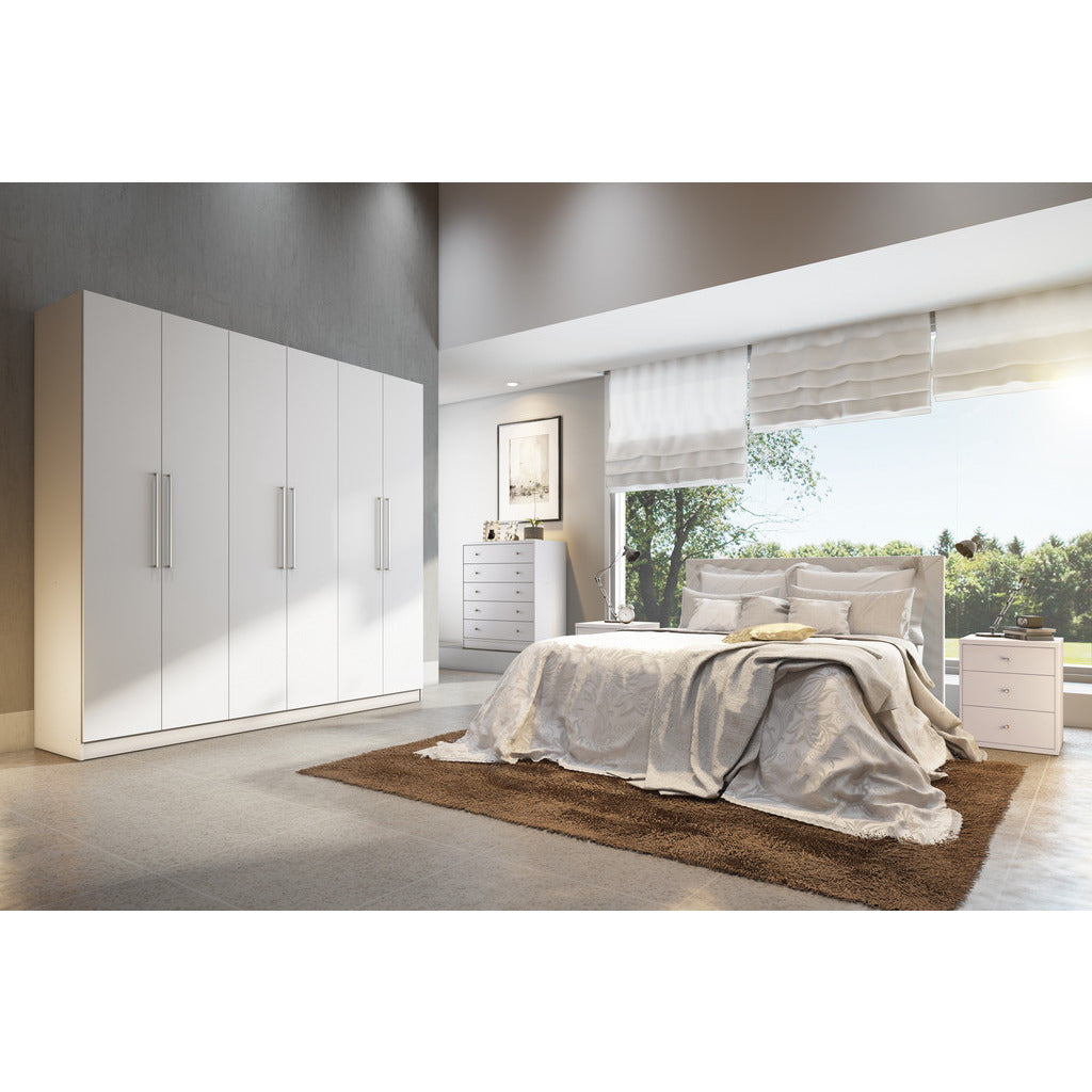 Eldridge 2.0 - 91" 3 Sectional Wardrobe with 4 Drawers and 6 Doors - living-essentials