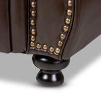 Hamilton Dark Brown Faux Leather Sectional Sofa - living-essentials