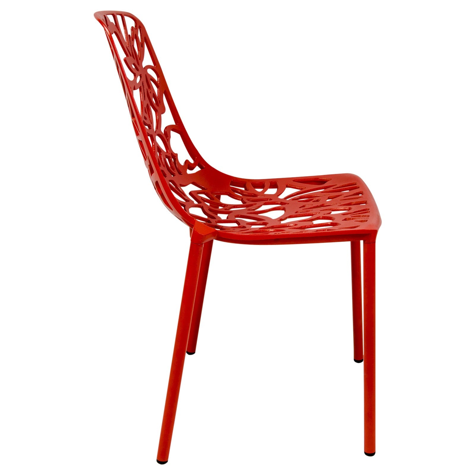 Desire Red Aluminum Side Chair - living-essentials