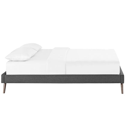Troy Mid Century King Fabric Bed Frame - living-essentials