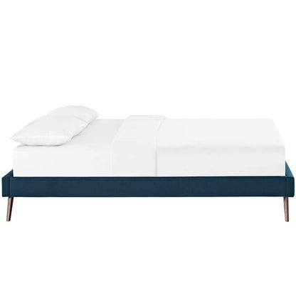 Lona Queen Bed Frame with Round Splayed Legs - living-essentials