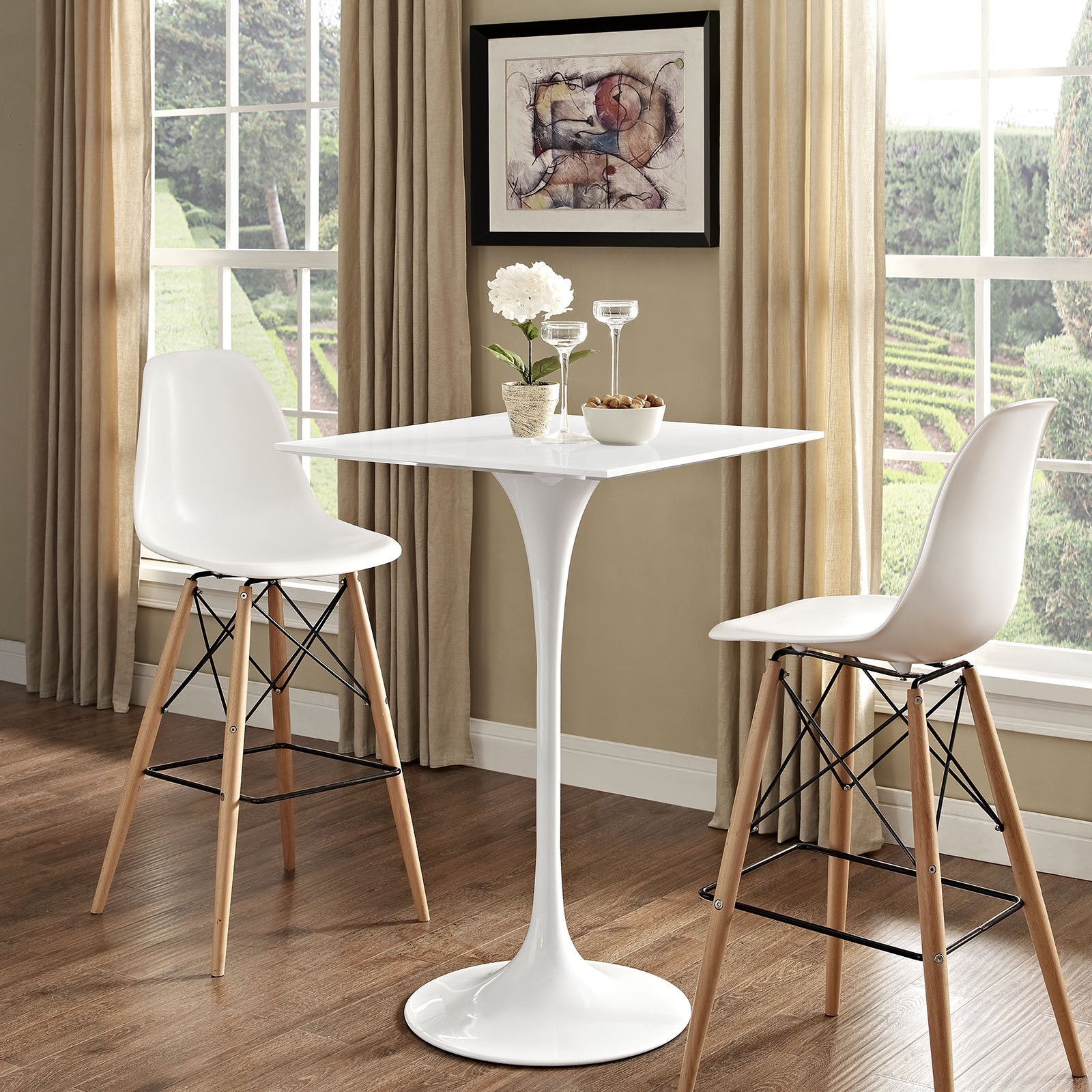 Tulip Style 28" Square Bar Table - living-essentials