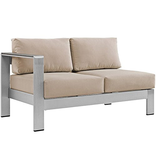 Skyline 5 Piece Outdoor Patio Aluminum Sectional Sofa Set - living-essentials