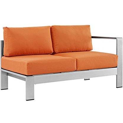 Serenity 4 Piece Outdoor Patio Aluminum Sectional Sofa Set - living-essentials