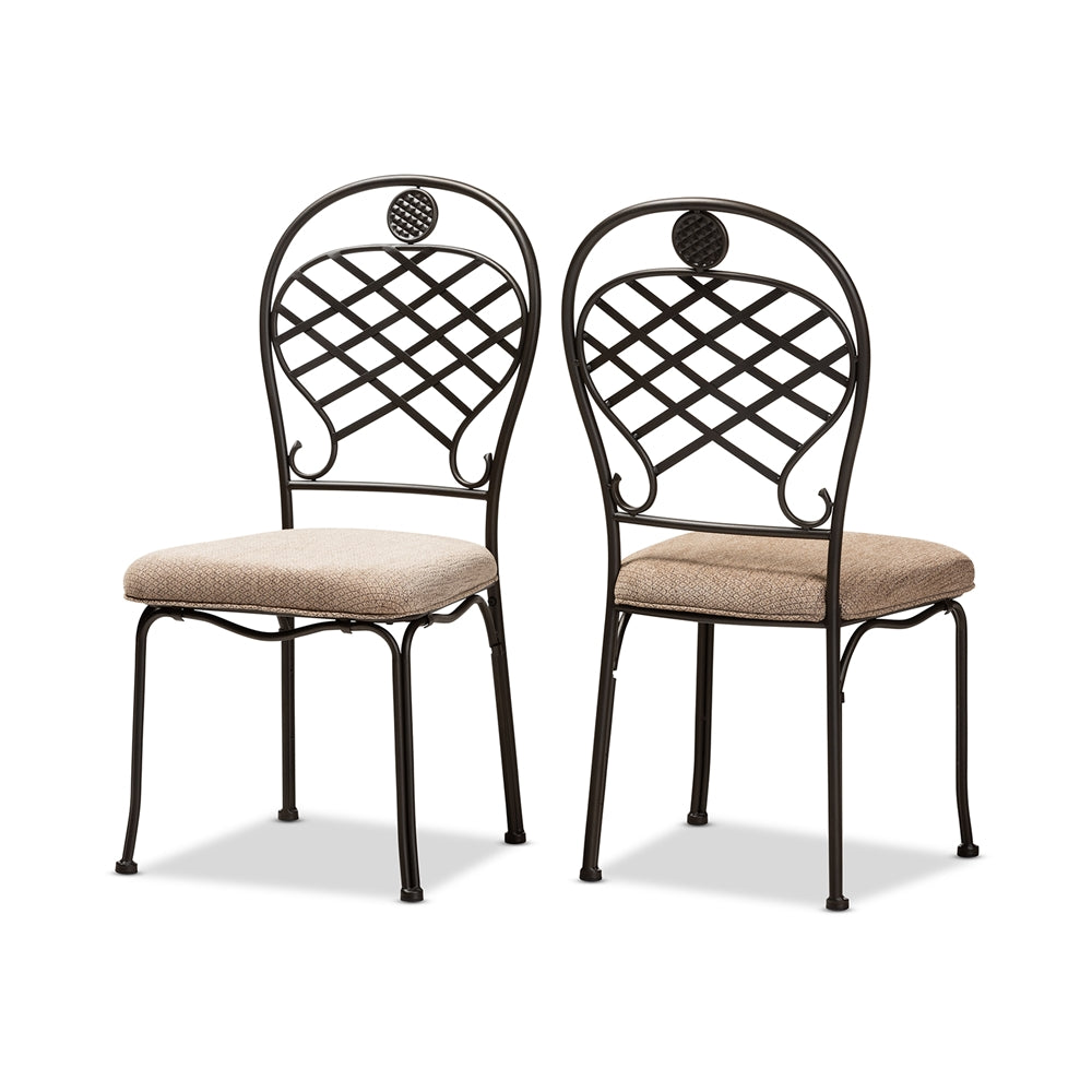 Hendrix Metal Dining Chair Set of 2 - living-essentials