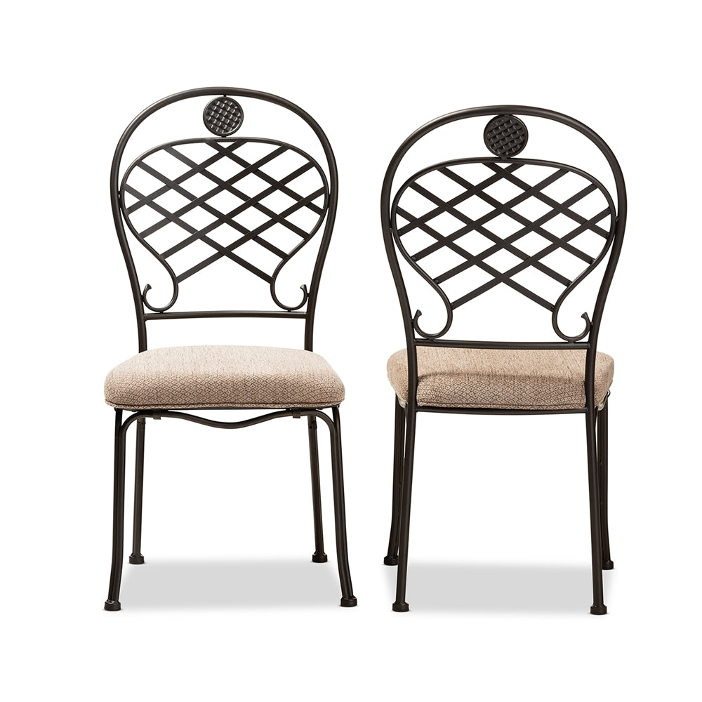 Hendrix Metal Dining Chair Set of 2 - living-essentials