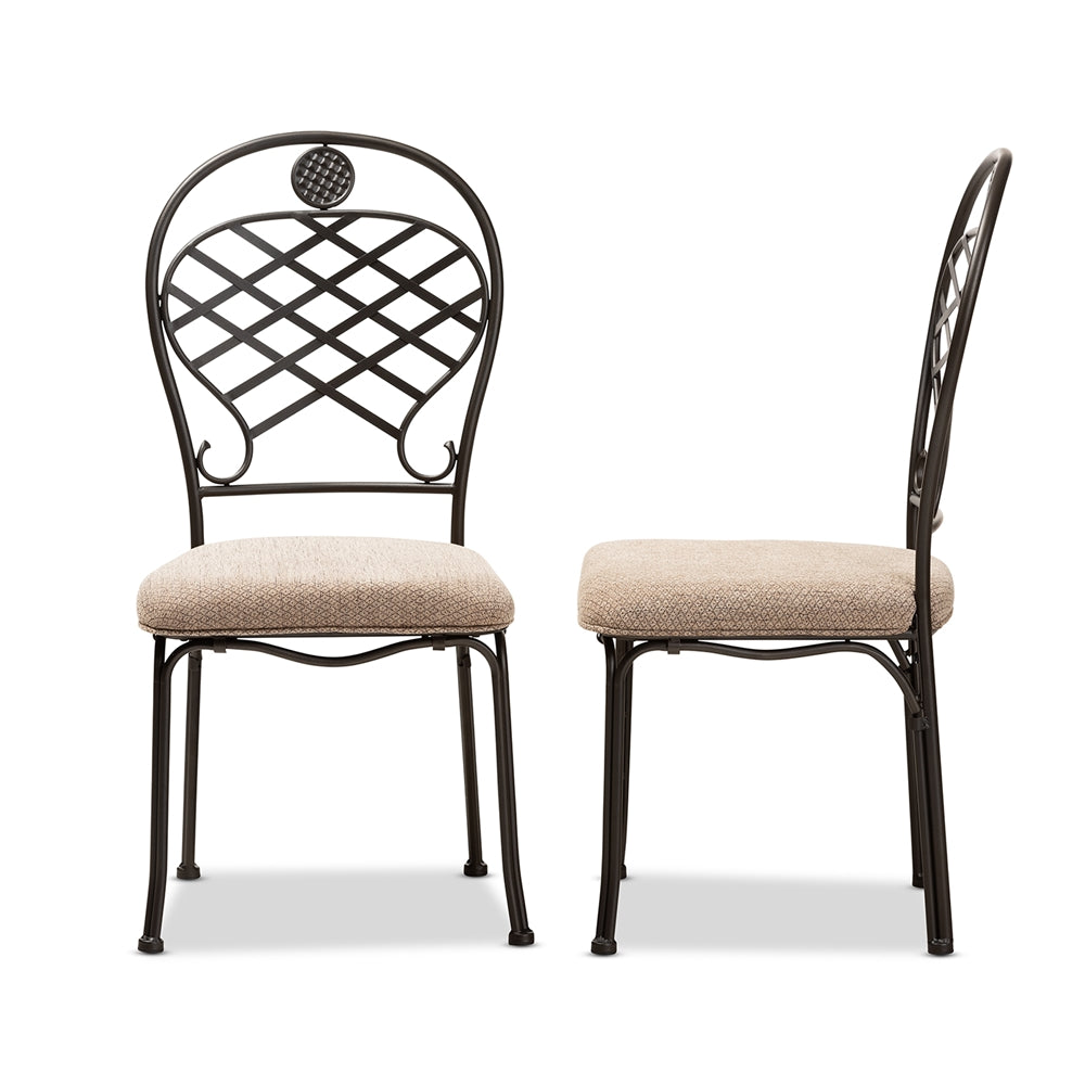 Hendrix Metal Dining Chair Set of 2 - living-essentials