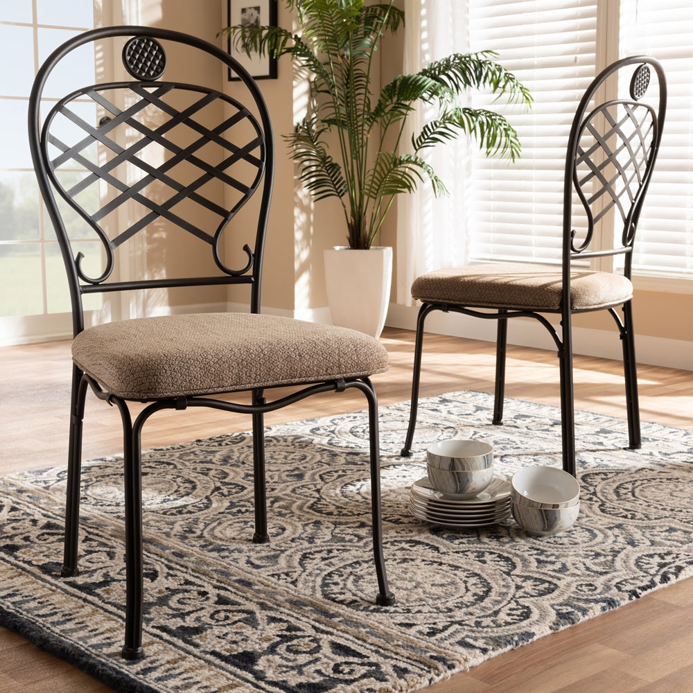 Hendrix Metal Dining Chair Set of 2 - living-essentials