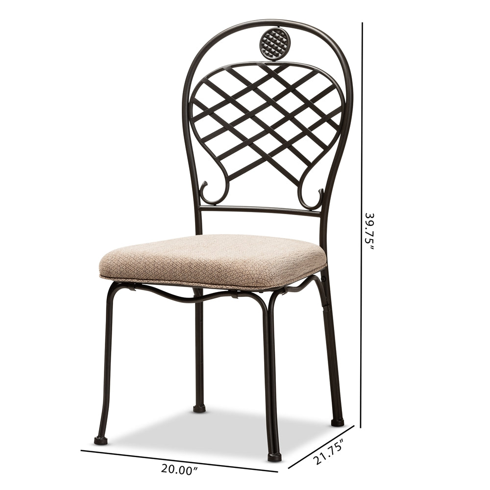 Hendrix Metal Dining Chair Set of 2 - living-essentials