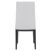 Soleil White Vinyl Leather Dining Chair - living-essentials