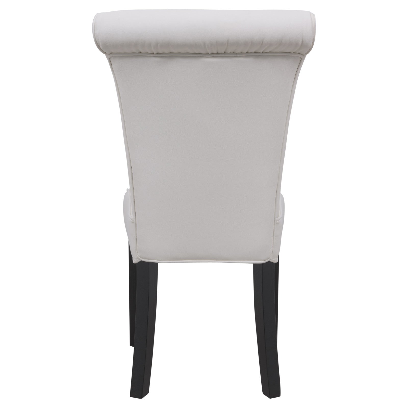 Edith White Vinyl Leather Dining Chair - living-essentials
