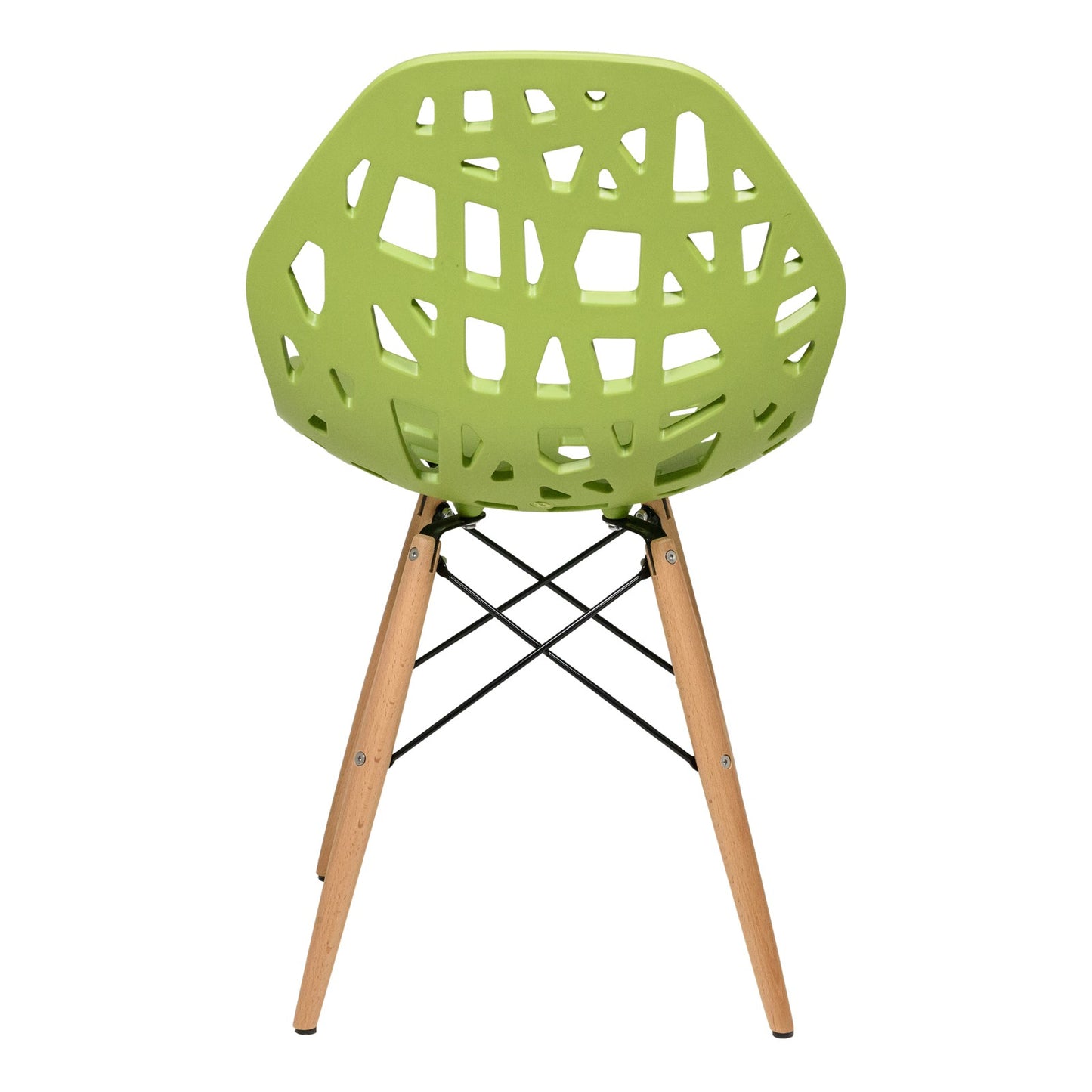 Akira Green Chair with Dowel Legs - living-essentials