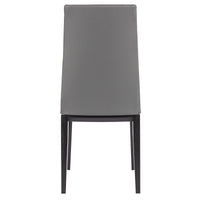 Soleil Grey Vinyl Leather Dining Chair - living-essentials