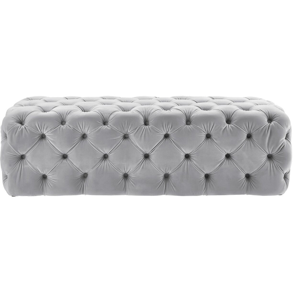 Kayla Velvet Ottoman - living-essentials