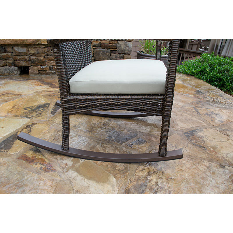 Bayview Pecan Wicker Rocking Chair - living-essentials