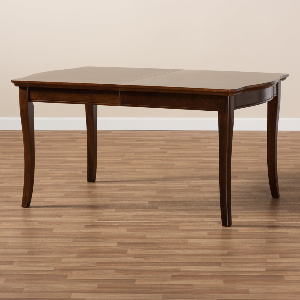 Ridge Walnut Brown Finished Extendable Dining Table - living-essentials