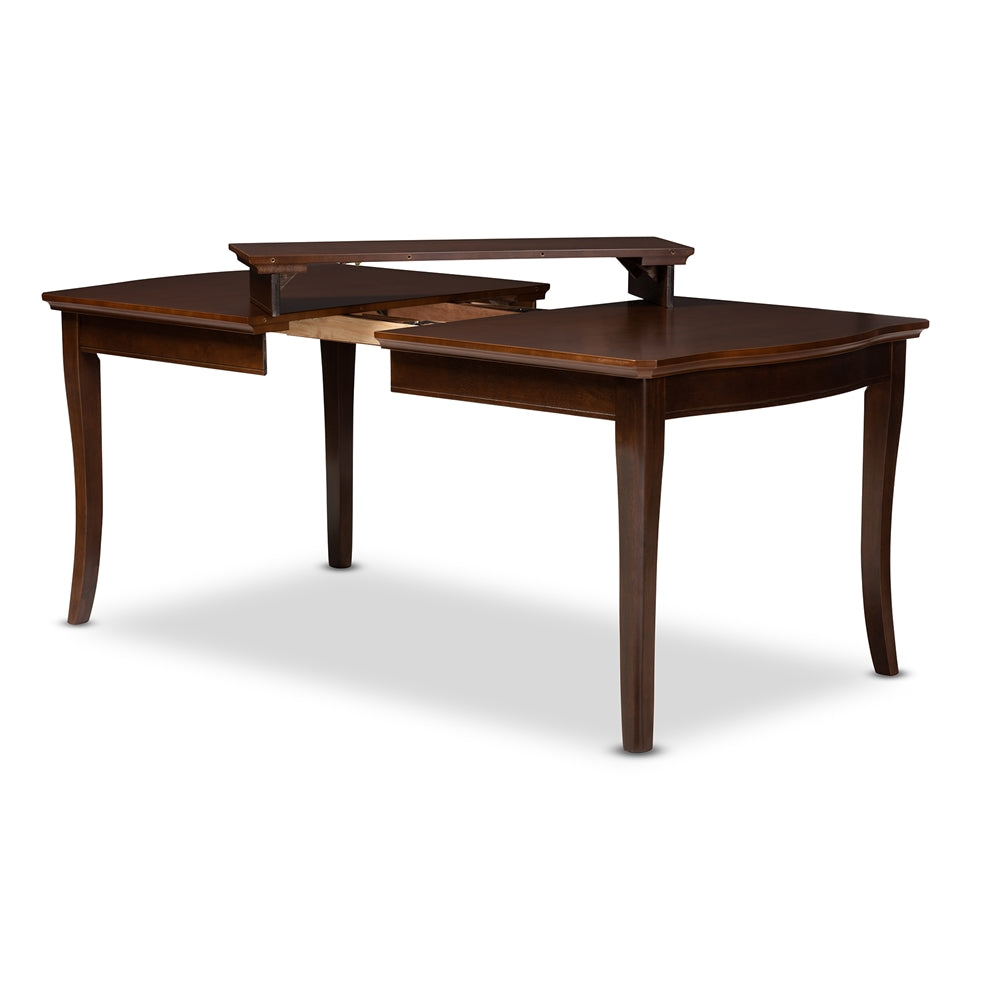 Ridge Walnut Brown Finished Extendable Dining Table - living-essentials