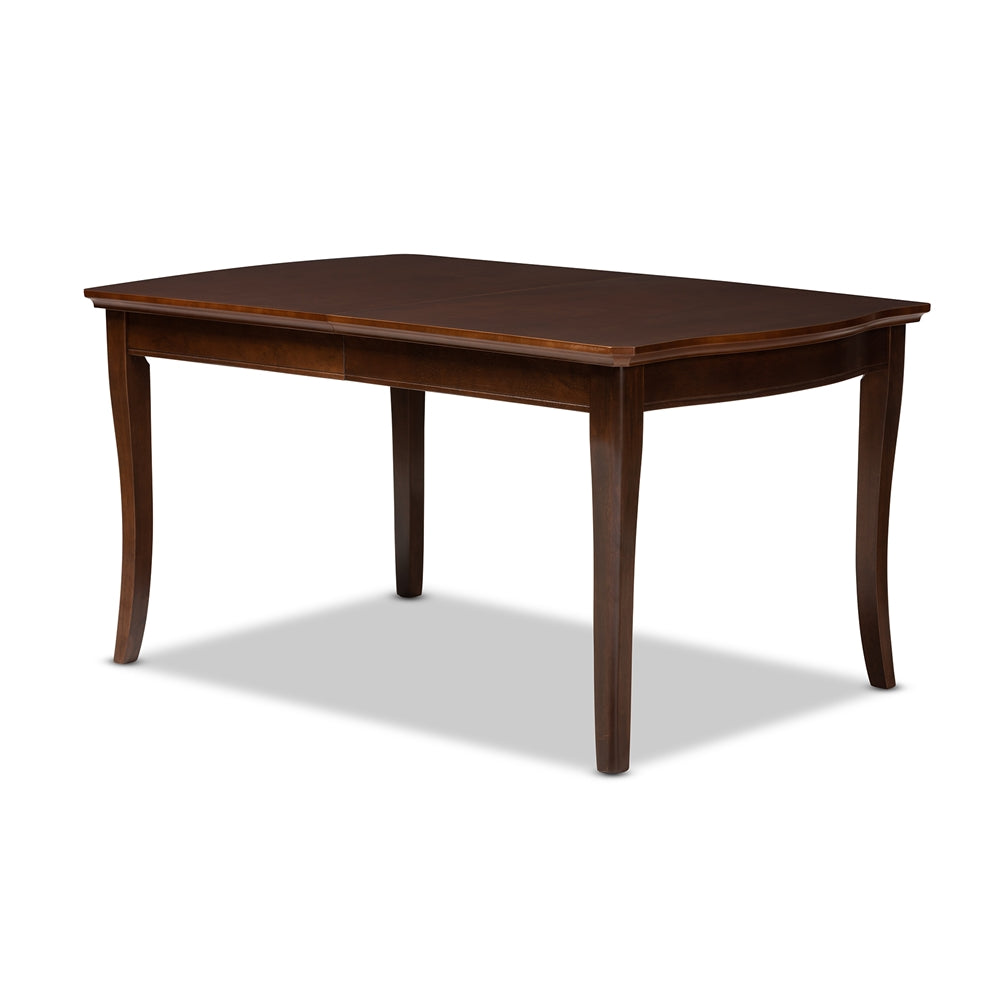 Ridge Walnut Brown Finished Extendable Dining Table - living-essentials