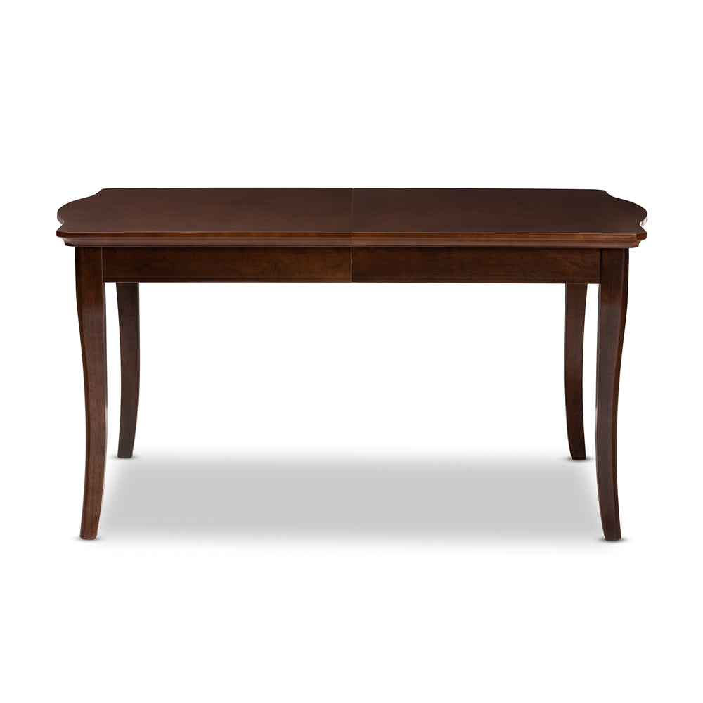 Ridge Walnut Brown Finished Extendable Dining Table - living-essentials