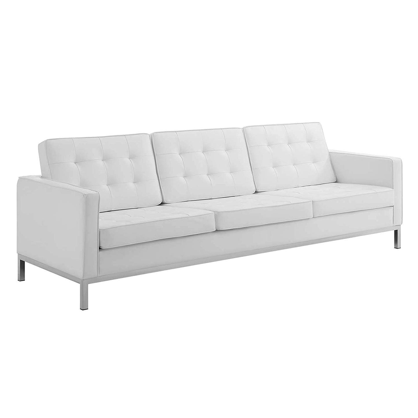 Knoll Tufted Button Artificial Leather Sofa - living-essentials