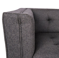 Sonora Dark Grey Wool Tufted Sofa - living-essentials