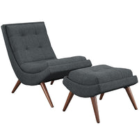Tundra Fabric Lounge Chair & Ottoman - living-essentials