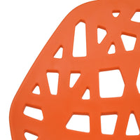 Akira Orange Chair with Dowel Legs - living-essentials