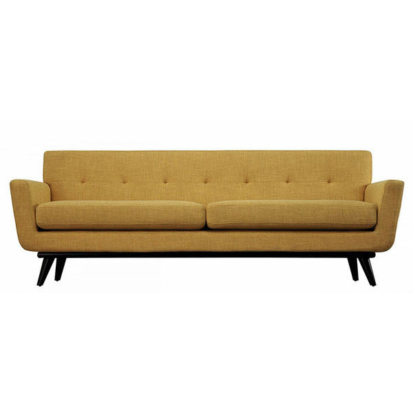 Queen Mary Mustard Yellow Linen Sofa - living-essentials