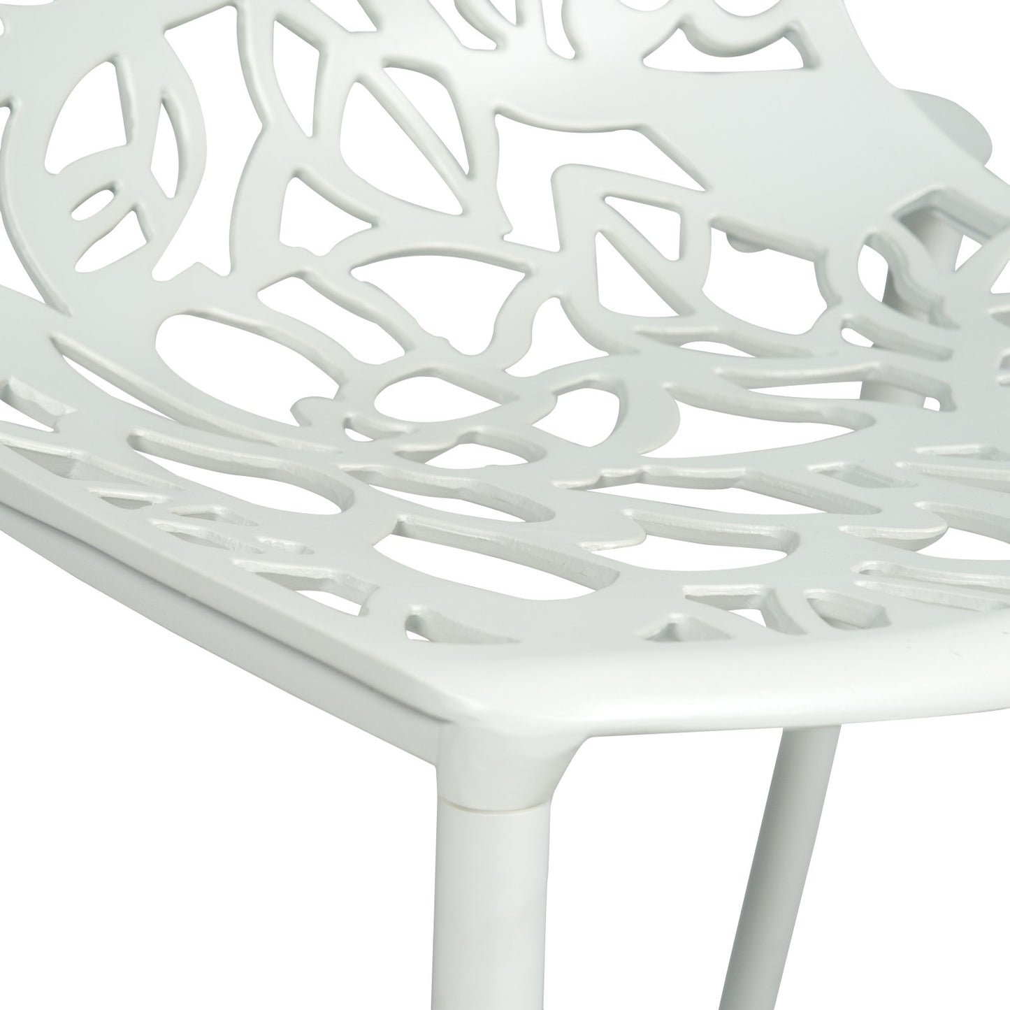 Desire White Aluminum Side Chair - living-essentials