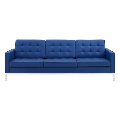 Knoll Tufted Button Artificial Leather Sofa - living-essentials