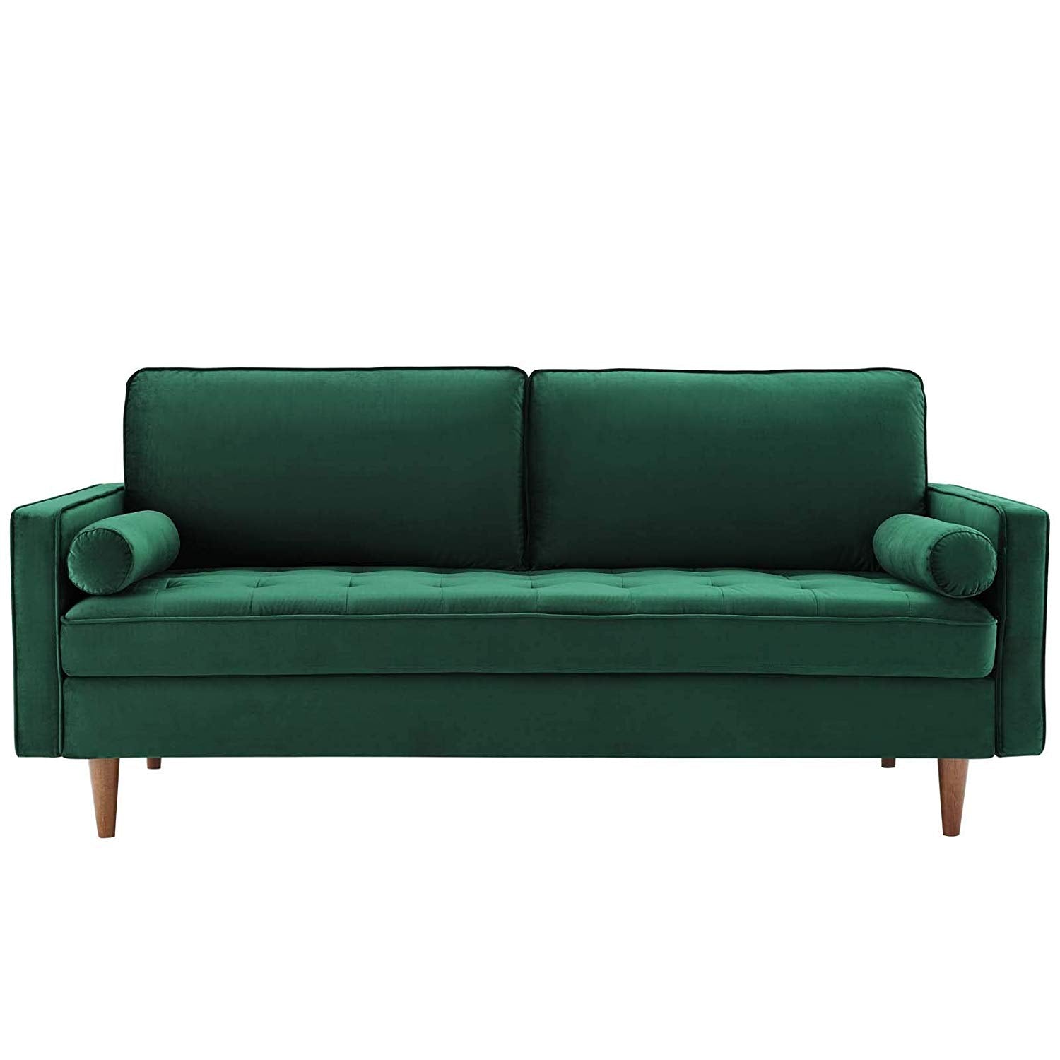 Performance Velvet Sofa in Green - living-essentials