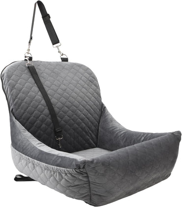 Dog Car Seat Travel Bed Sofa Cushion with Pocket and Dog Leash