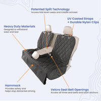 Waterproof NonSlip Dog Car Seat Cover with Hammock
