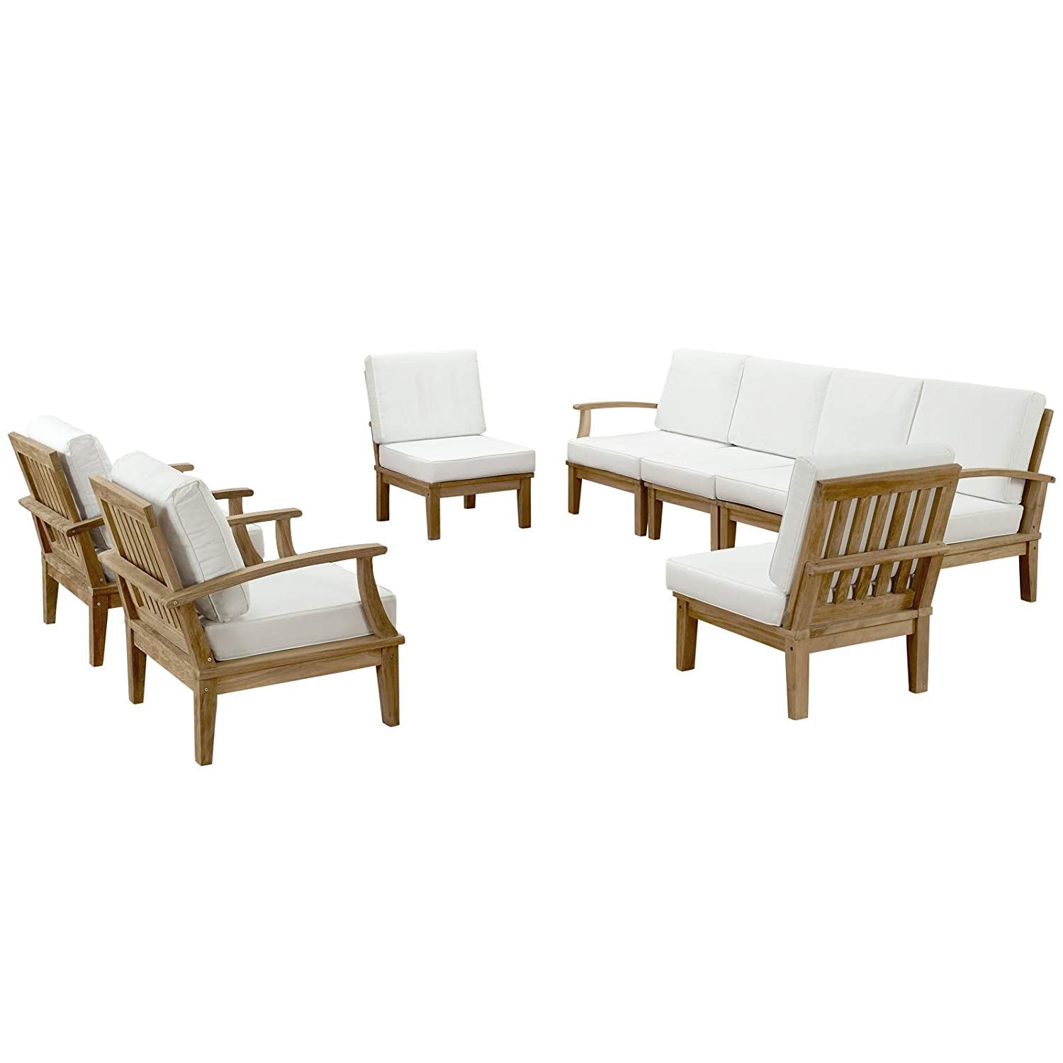 Melbourne 8 Piece Outdoor Patio Teak Set - living-essentials