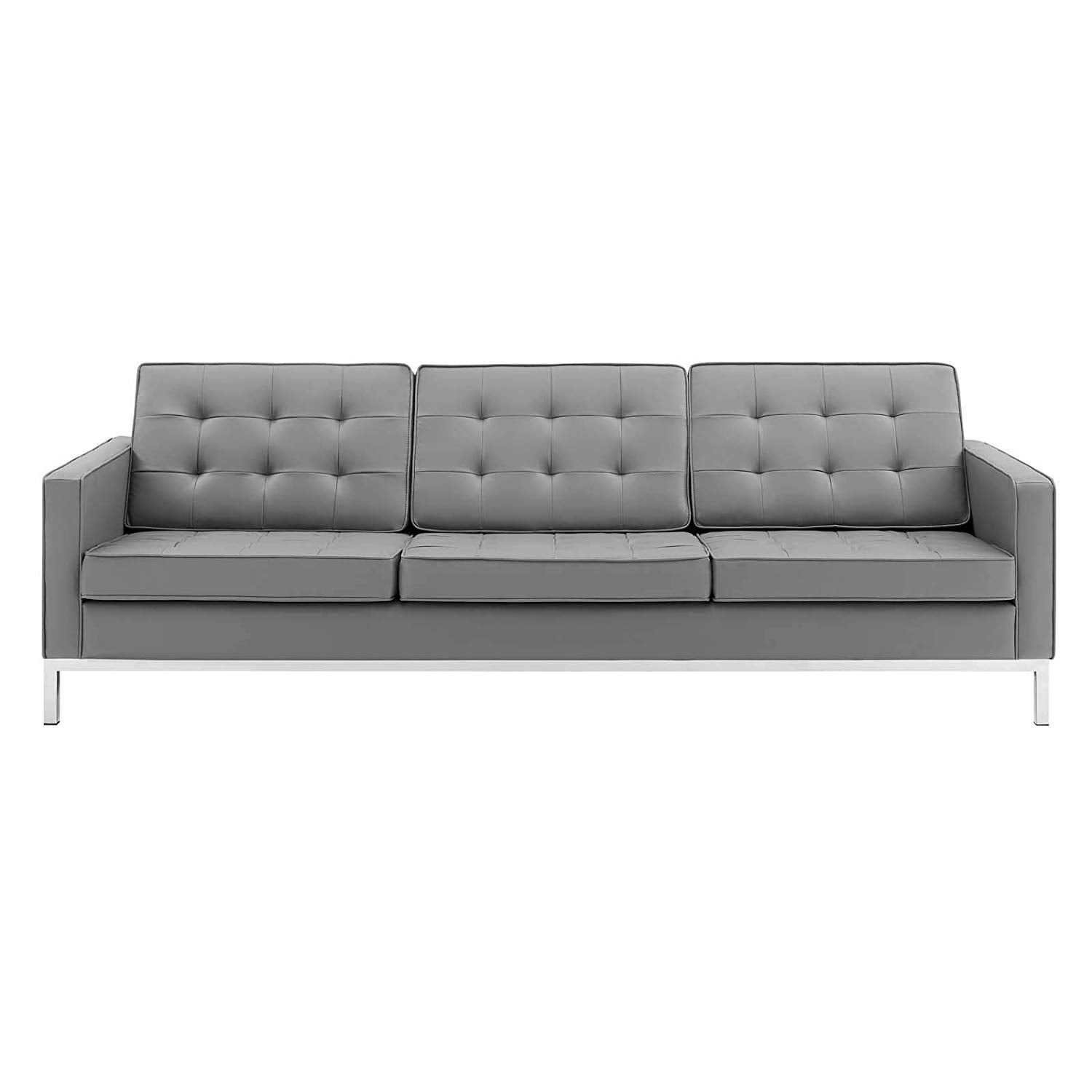 Knoll Tufted Button Artificial Leather Sofa - living-essentials