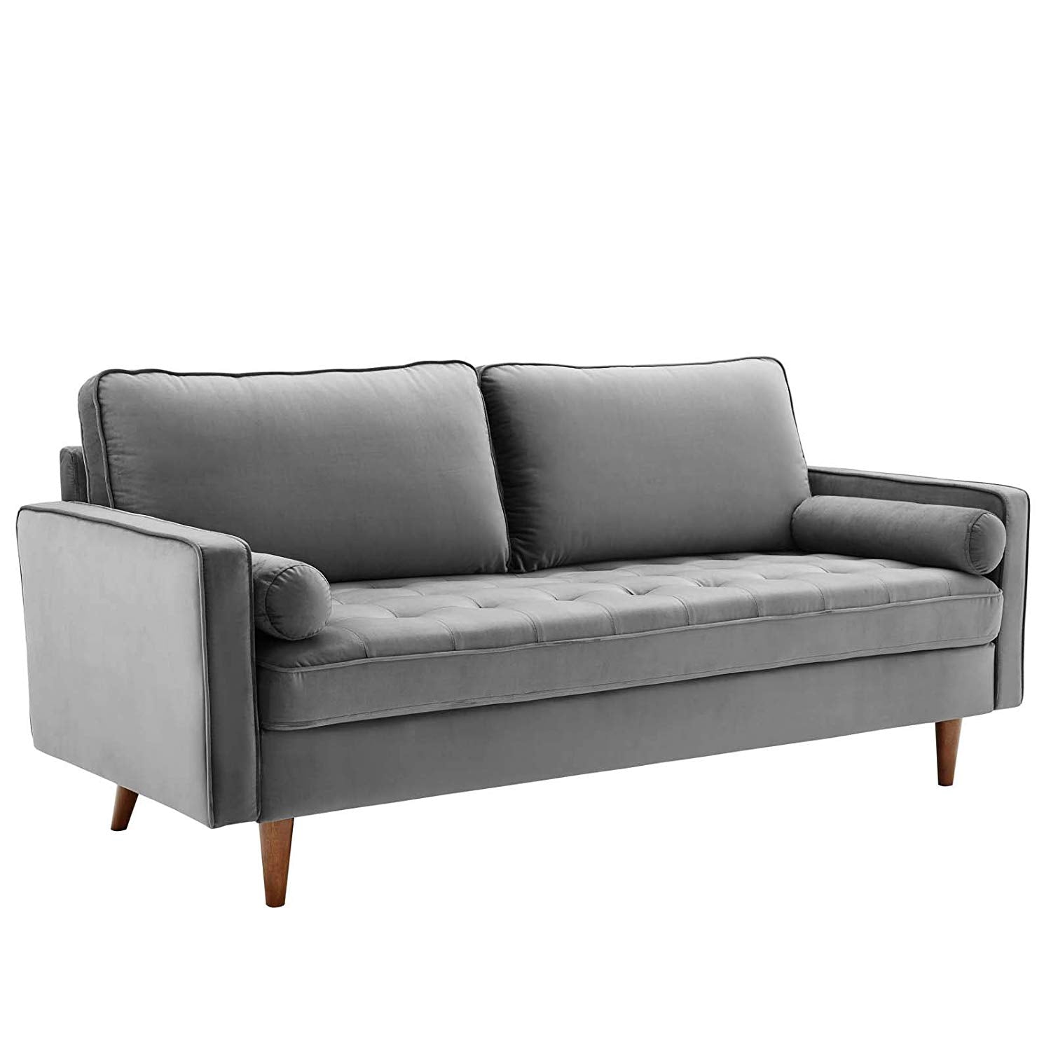 Performance Velvet Sofa in Green - living-essentials