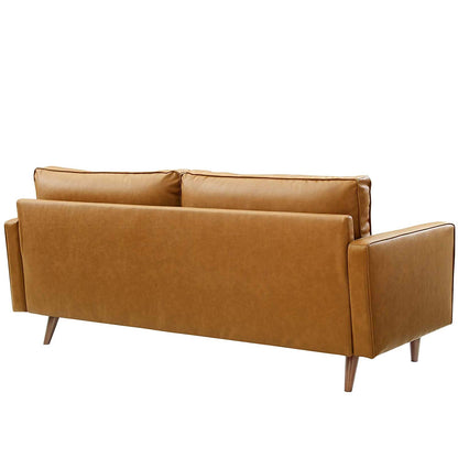 Valiant Upholstered Faux Leather Sofa - living-essentials
