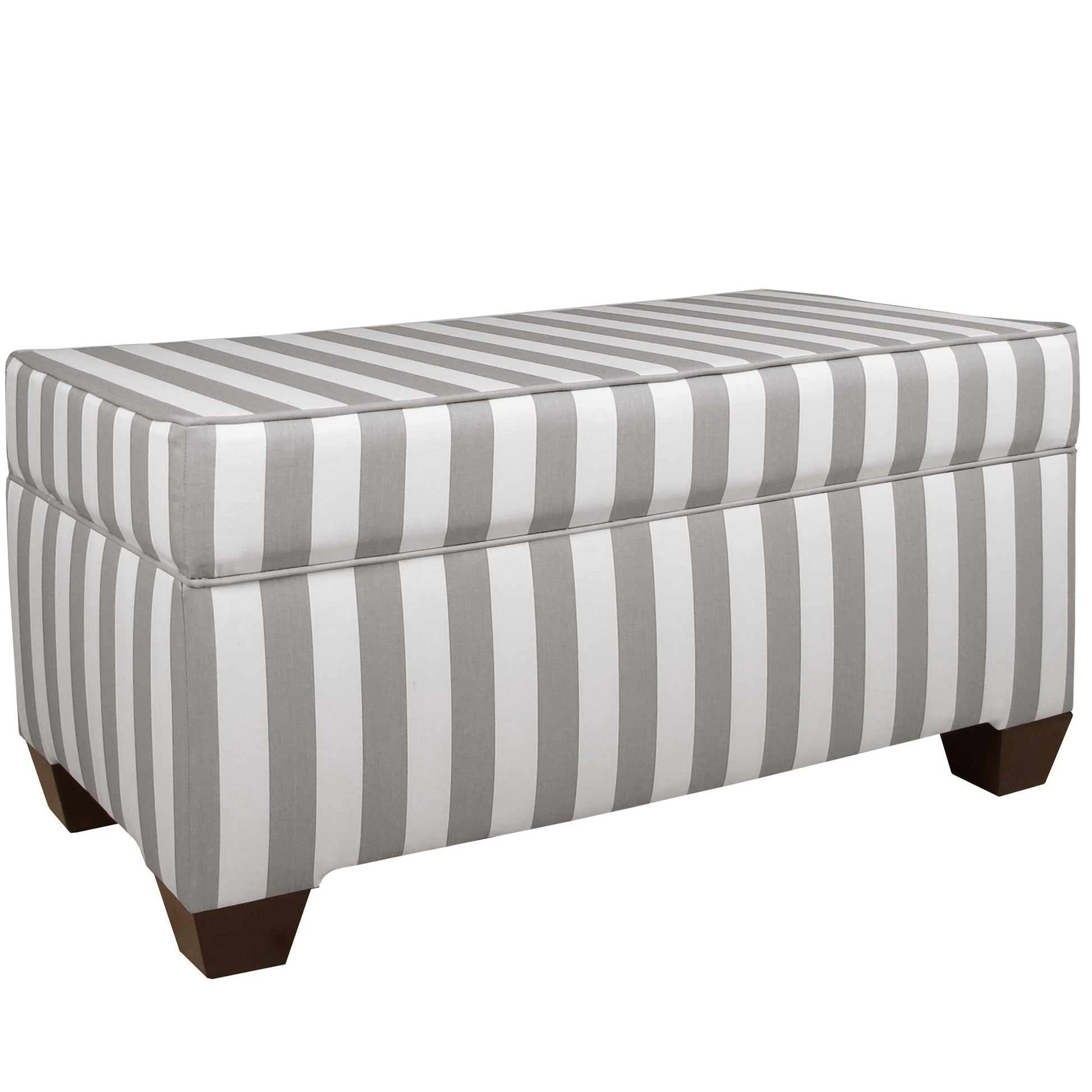 Bennie Canopy Stripe Storm/Twill Storage Bench - living-essentials