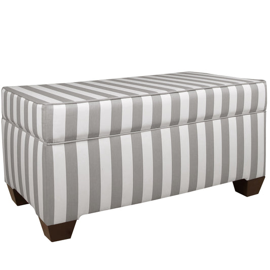 Bennie Canopy Stripe Storm/Twill Storage Bench - living-essentials