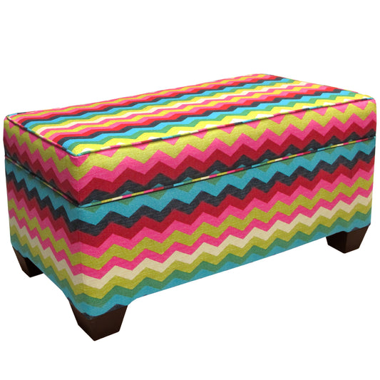 Bennie Panama Wave Desert Flower Storage Bench - living-essentials