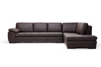 Dacia Dark Brown Chaise Sectional Sofa - living-essentials