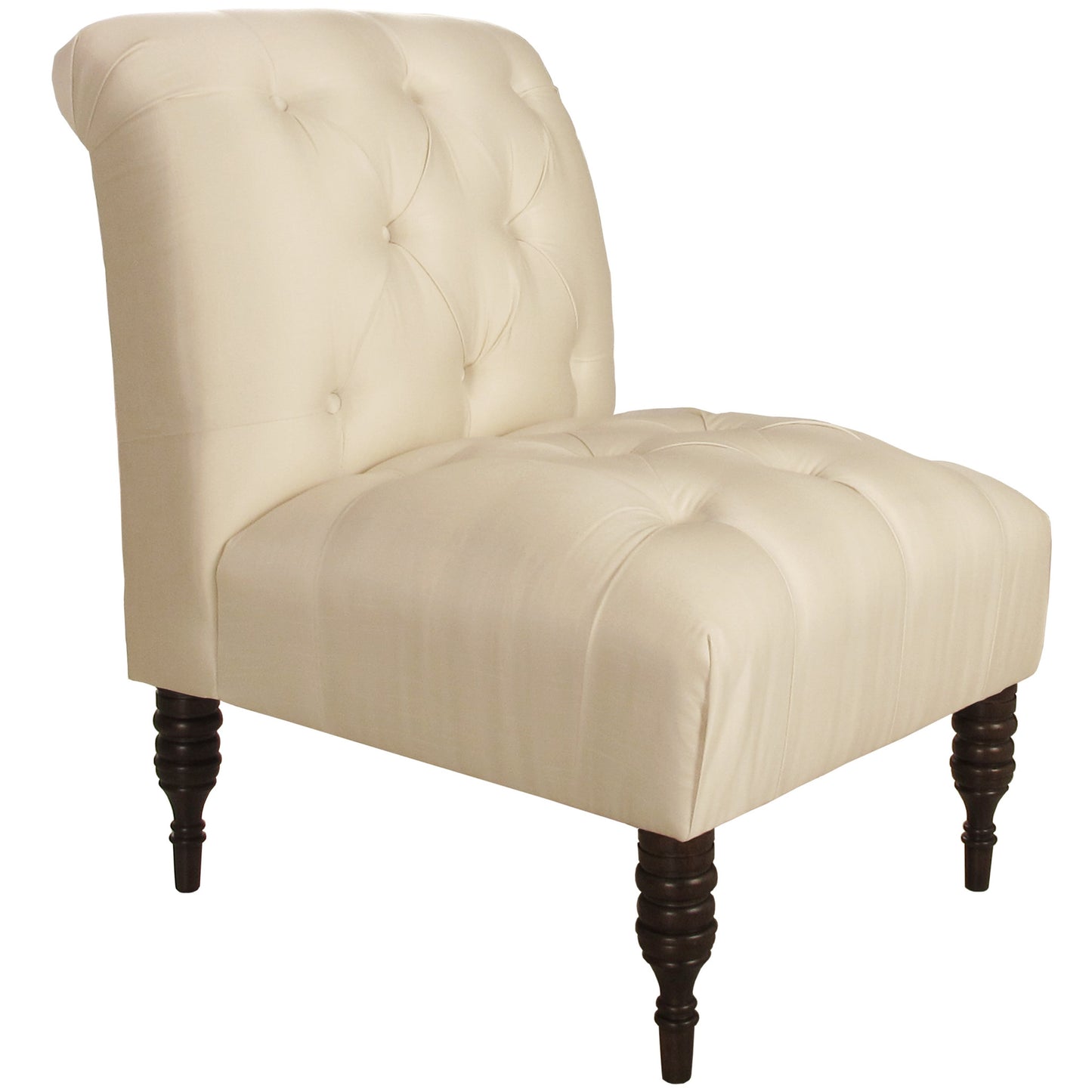 Gayle Shantung Parchment Tufted Chair - living-essentials