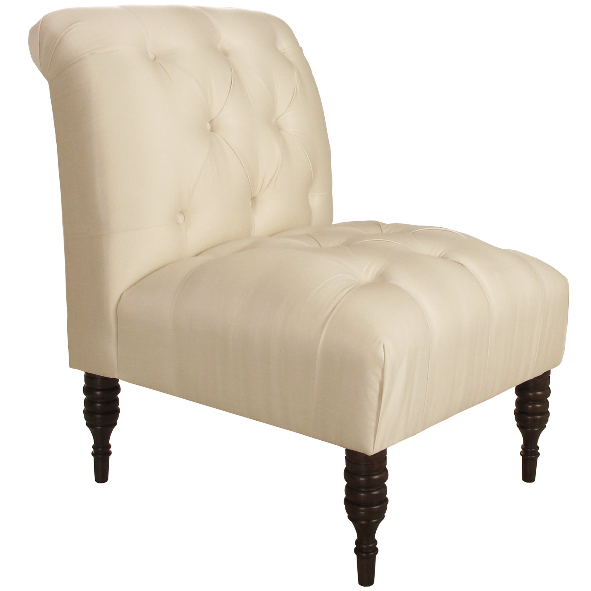 Gayle Shantung Parchment Tufted Chair - living-essentials