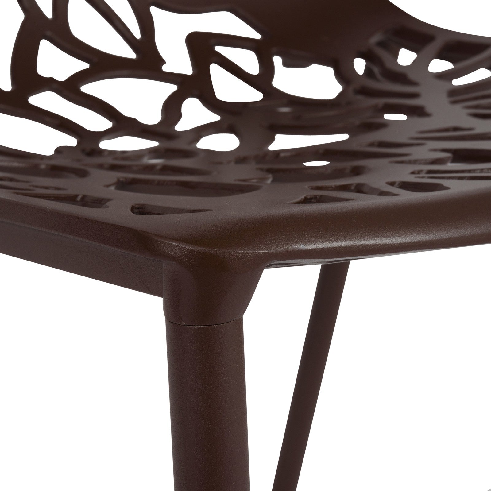 Desire Brown Aluminum Side Chair - living-essentials