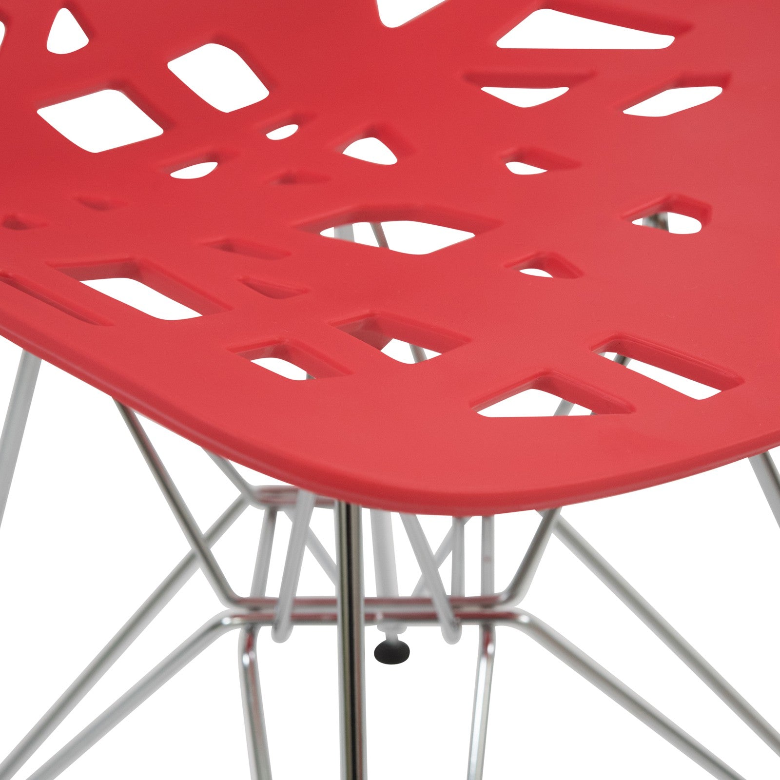 Akira Red Dining Chair with Chrome Legs - living-essentials