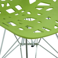 Akira Green Dining Chair with Chrome Legs - living-essentials